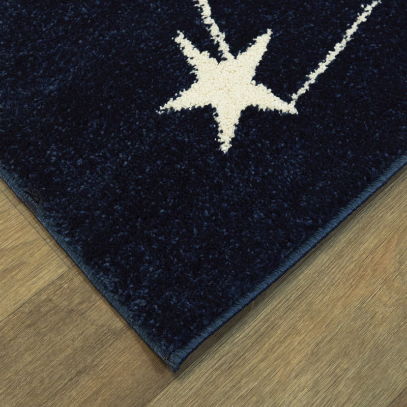 Rectangle Geometric Polypropylene Plastic Rug, Rectangle 5'3" x 7'