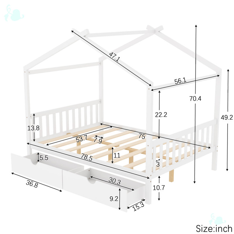 Lit double Mallk par Mercer41, Blanc