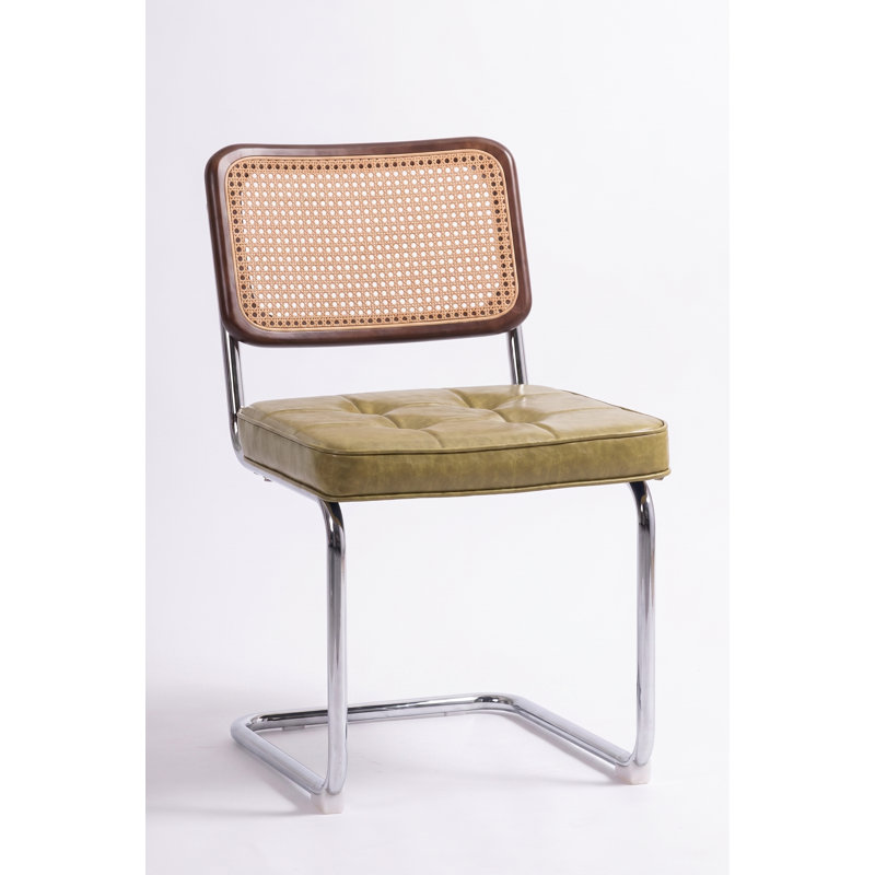 Ensemble de chaises de salle à manger à carreaux 2 pièces Villatoro, Vert