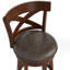 Swivel Upholstered Counter Stool with Solid Wood Frame-747811094