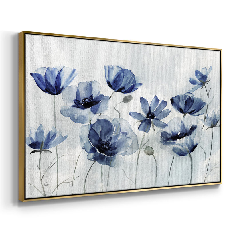 Indigo Spring Awakening, reproduction d'art sur toile, Or, H 25 po x l 37 po x P 2 po