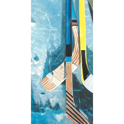 Hockey sticks - 15.75"x31.50" Desk mat
