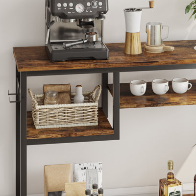 100cm Geometric Art Console Tables for Entryway, Skinny Entry Table with 4 Tier Storage Shelves