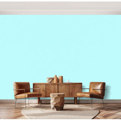 Wall Mural Peel and Stick Soft Blue Gradient Minimal Pastel Light Abstract Large Wallpaper Self-Adhesive Removable Contact Paper Wall Decor for Living Room Bedroom Nursery 69"H x 96"W