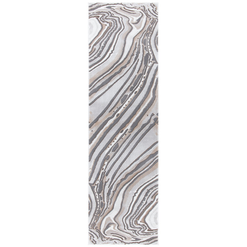 Tapis abstrait Spurrell Performance, Tapis de couloir 2 pi 3 po x 8 pi