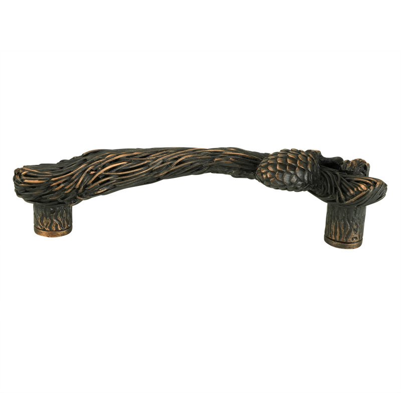 ARTS & CRAFT PINECONE PULL IN FRENCH PLATE, Oiled Bronze