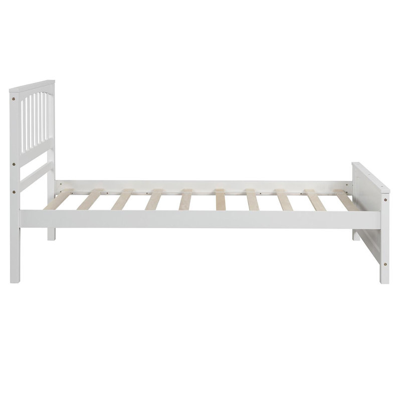 Hariyah Twin Platform Bed by Red Barrel Studio®, White