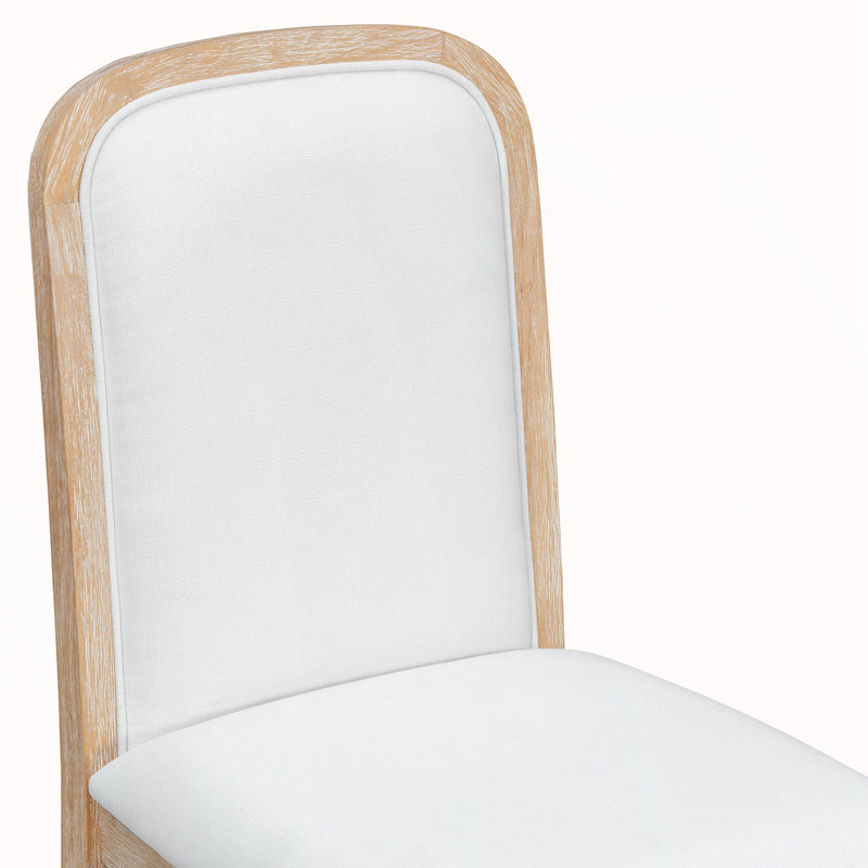 Ensemble de chaises de salle à manger avec 4 chaises rembourrées, Naturel