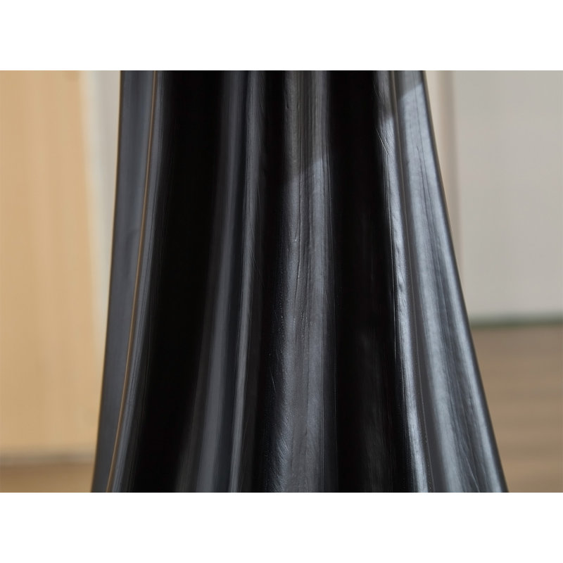 37'' Black Modern Round Dining Table