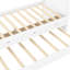 Lit plateforme simple avec tiroirs et lit gigogne, lit de jour en bois massif, sans sommier, blanc-627724617