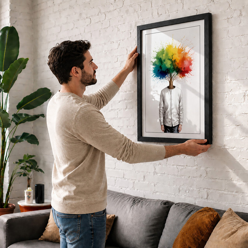 Thoughts in Motion Modern - Framed Print, Unframed, A2 - 59.4 x 42.0 cm