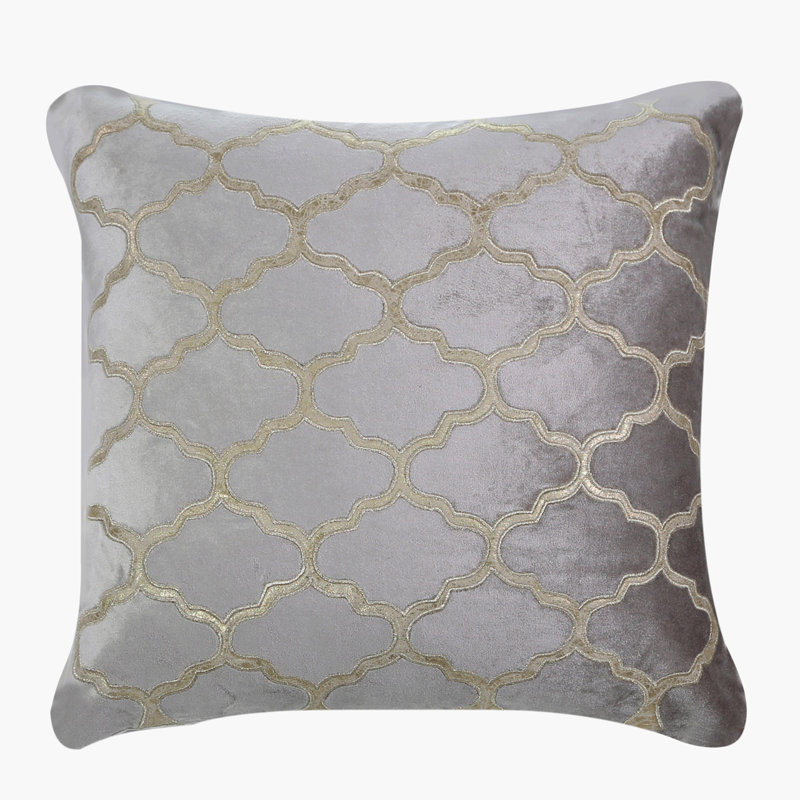 Monceau Geometric Square Throw Cushion, Beige