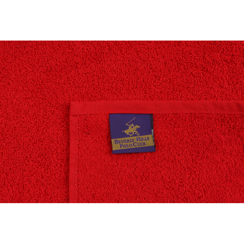 Premium Hand Towel Set - 100% Cotton, 19.7 x 35.4 inches | 450 GSM for Superior Absorbency | Machine Washable at 104°F | Vibrant Red Color | Ideal for Bathroom, Spa, and Gym Use, Soft & Durable