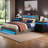 3-Piece Bedroom Set ,Upholstered Platform Bed With A Hydraulic Storage System , LED ,USB Charging And 2 LED Nightstand-1317365390-1334221755