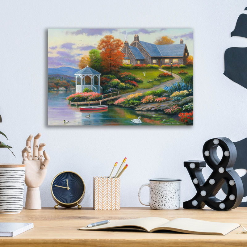 «Almost Autumn» par John Zaccheo, art mural en verre acrylique, H 12 po x l 16 po x P 0,13 po