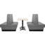 Six-Channel Double-Sided Restaurant Booth Seating - Dark Grey-117196499