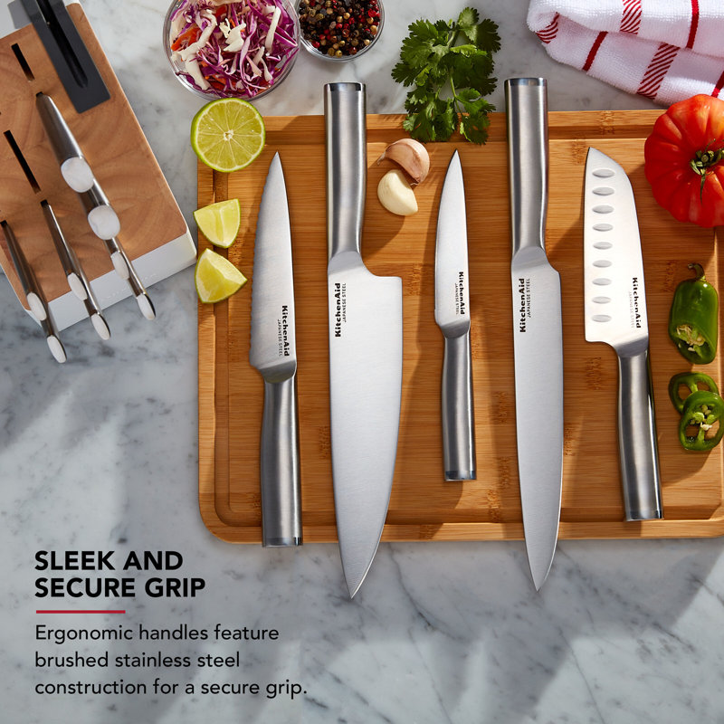 Kitchenaid Gourmet Two Tone Knife Block Set, 14 Piece