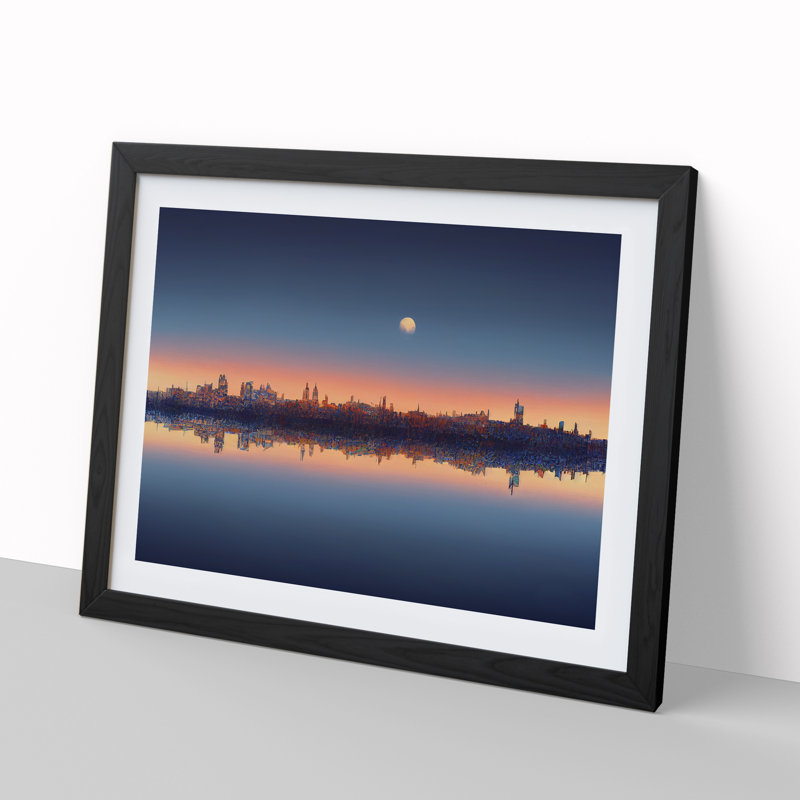 Stimulating Skyscraper Skyline - Framed Print, Black Framed, 25cm H x 34cm W x 2cm D