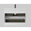 Meuble-lavabo de salle de bain avec lavabo, grand meuble-lavabo flottant mural de rangement pour salle de bain moderne, pré-assemblé-703230863