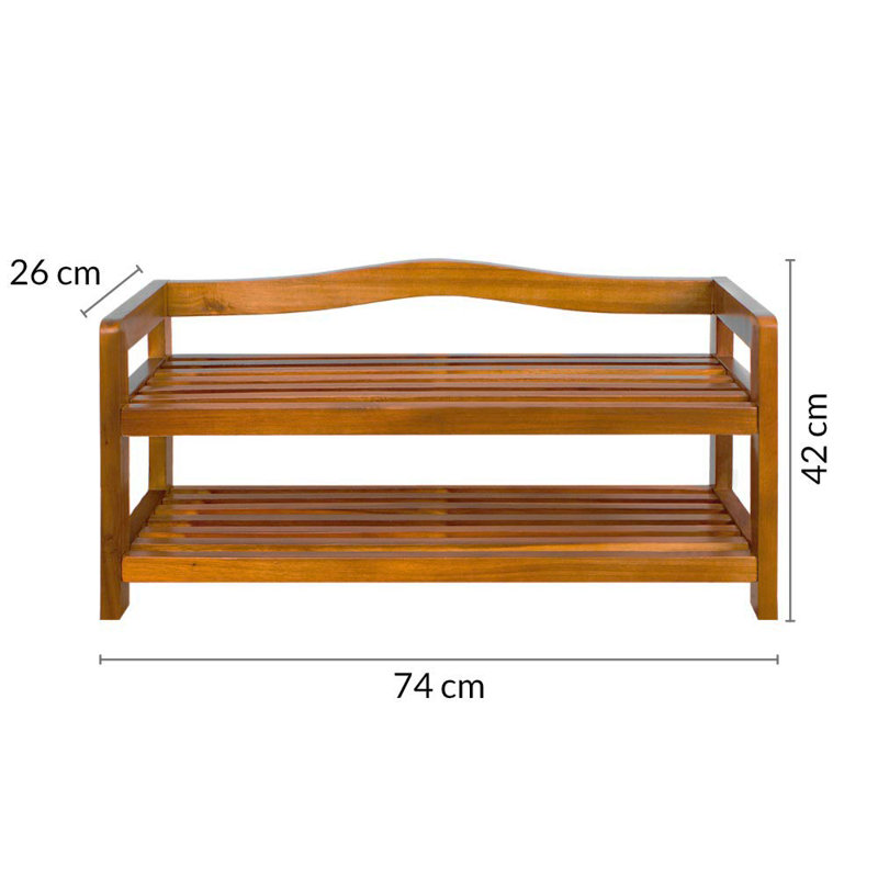 Solid Wood Storage Bench