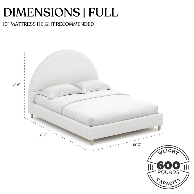Subi Arched Boucle Bed Frame - Modern Comfort