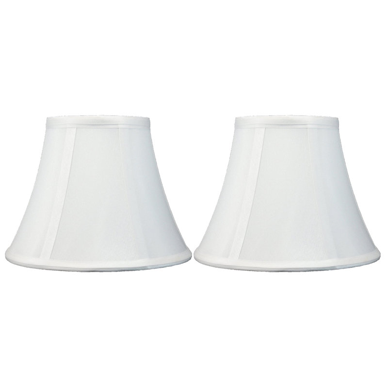 Abat-jour cloche en soie / shantung H 7 po x l 9 po (araignée), Blanc cassé