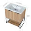 Meuble-lavabo autoportant polyvalent avec lavabo en résine pour tous les styles