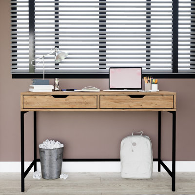 Modern Study Desk, Atlantic Pine, 47.2 x 30.5 x 21.7 inches | 100% Melamine Coated Particle Board, Thickness: 0.7 inches | Stylish and Functional Design for Home Office, Industrial & Contemporary Décor