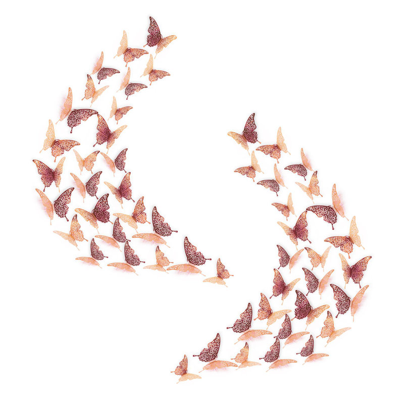 Animals Wall Decal, Rose Gold