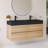 48" Wall-Mounted  Bathroom Vanity With Black Solid Surface Basin-155883453