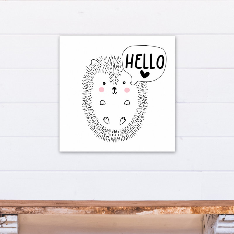 « hello hedgehog », art encadré Anley, H 20 po x l 20 po x P 1,25 po, Toile tendue