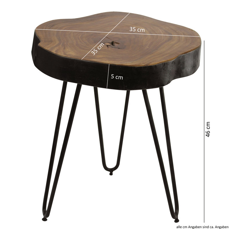 Lorenz Tree Stump End Table, 46cm H x 35cm W x 35cm D