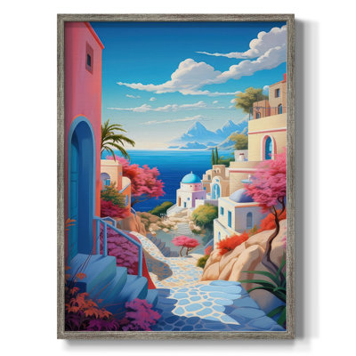 Steppingstones To the Sea I Framed Print - Solid Wood