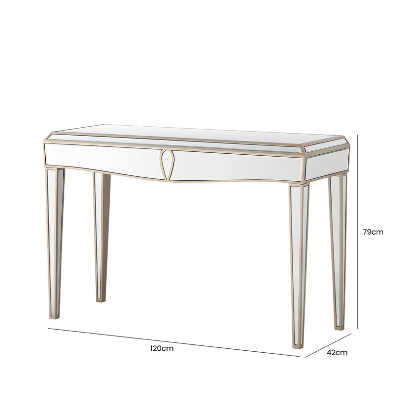 120Cm Mirror Console Table for Living Room Furniture, Hallway Table