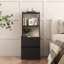 Table de chevet avec station de charge, table de chevet intelligente avec veilleuse, table de chevet moderne avec bibliothèque, tables de chevet avec armoire de rangement pour la chambre à coucher-1149659568-1149659582