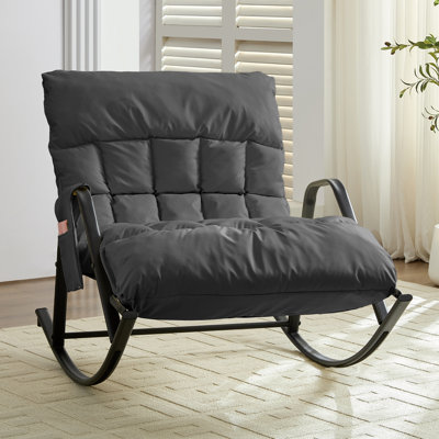 2-Person Oversized Recliner Chair With Dual Adjustable Backrests - 4-Position Recline (90°-180°), Honeycomb Massage Support, Carbon Steel Frame & Side