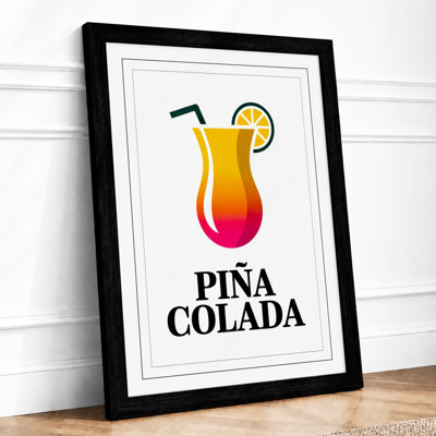 Piña Colada Typography - Framed Print