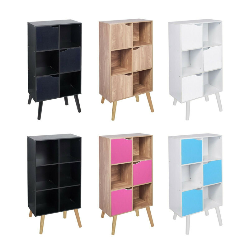 Gaillarde 110cm H x 60cm W Wood Standard Bookcase, Oak/Black