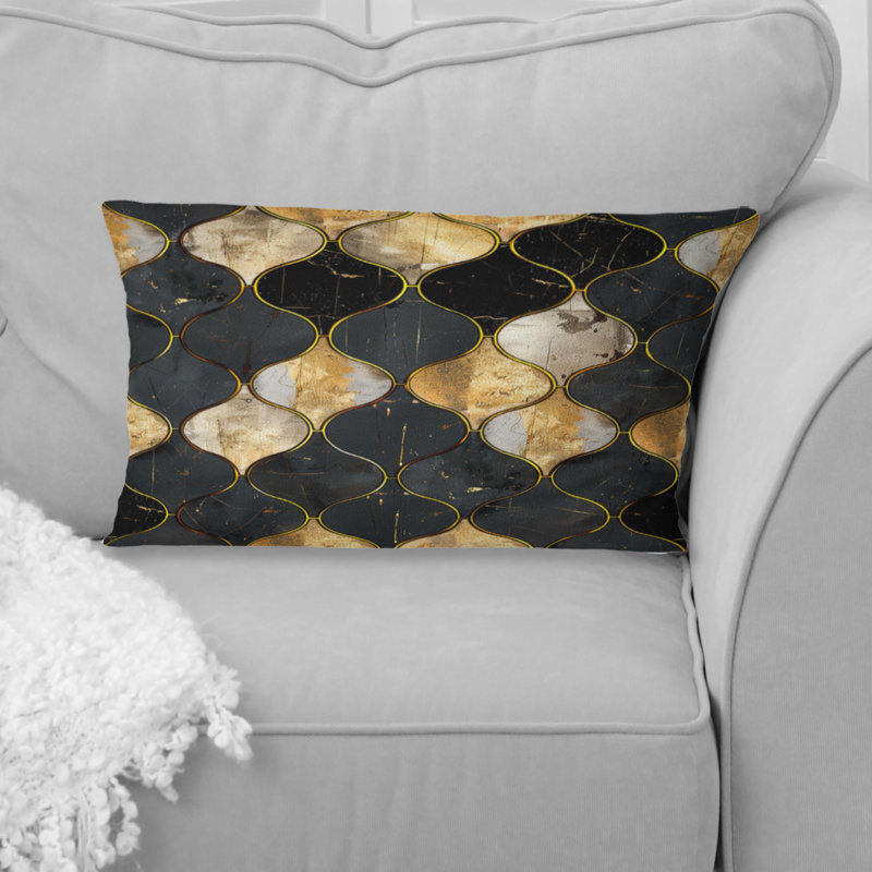 Coussin lombaire Mid-Century Glam Tiles III