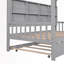 Lit simple blanc avec lit gigogne-655503680-655503681