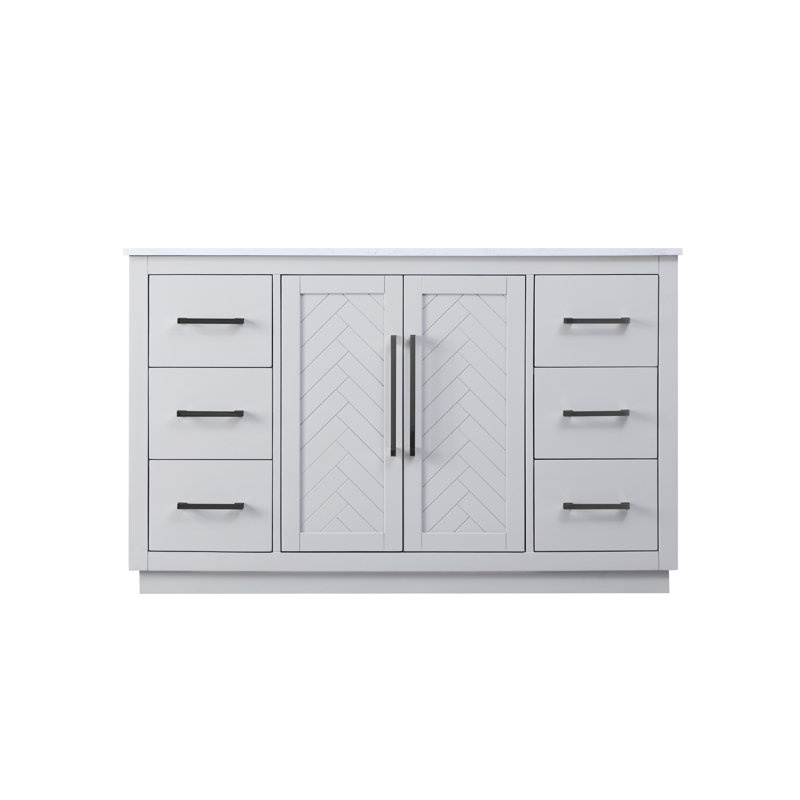 Meuble-lavabo simple 54 po, Gris