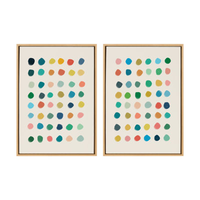Meditation 1 and 2 by Kelly Knaga Framed Canvas Wall Art Set