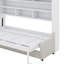 Lit escamotable en bois avec canapé pliant, tablettes, éclairage DEL et verrou de sécurité-269213134
