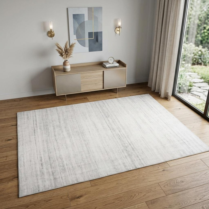 4' X 6' Beige Abstract Area Rug