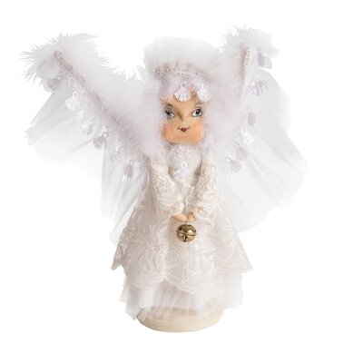 Lizette Angel Art Doll on Stand -  Gathered Traditions by Joe Spencer, FGS73238