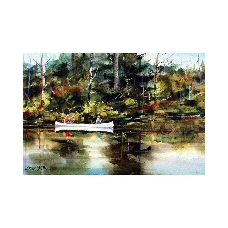 Backwater by Dean Crouser - Painting on Canvas, Wrapped Canvas, 20.32 cm H x 30.48 cm W
