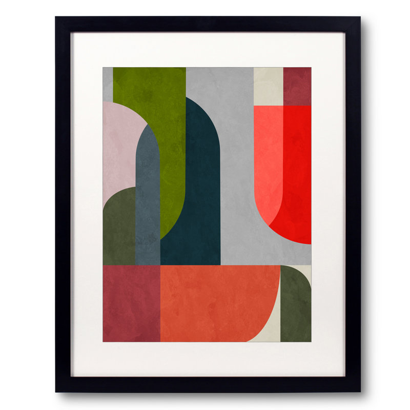 Rounded Parts Print by Angel Estevez, 21.25" H x 17.25" W, Black Framed Paper