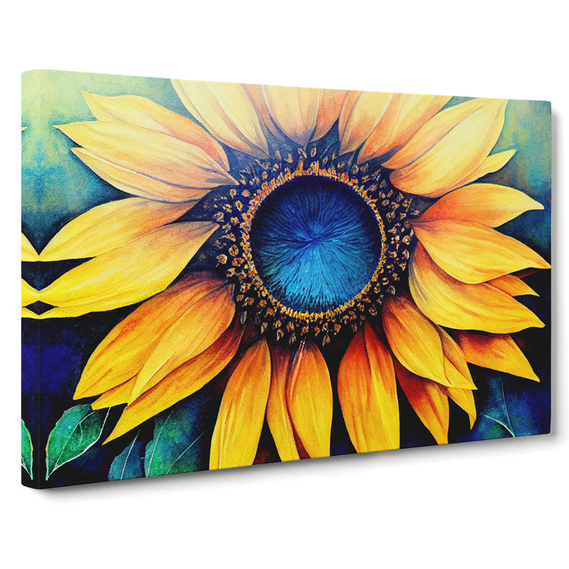 Spectacular Sunflower - Wrapped Canvas, 35cm H x 50cm W x 3cm D