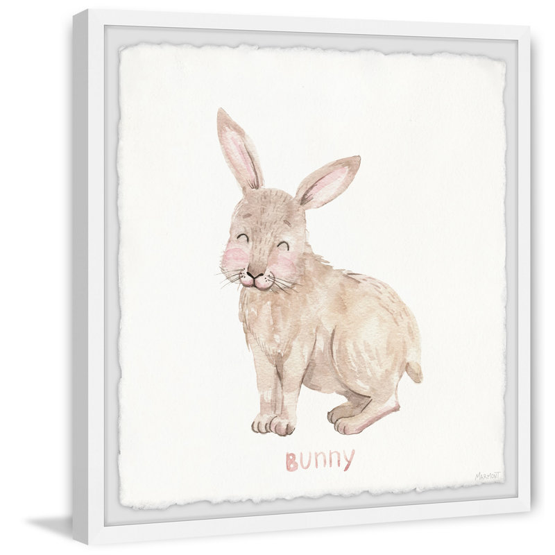 «Avalos Little Bunny», reproduction encadrée, H 32 po x l 32 po x P 1,5 po