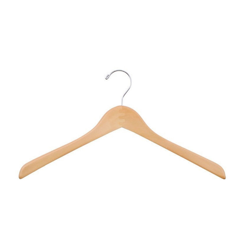 Cintres en bois 17 po Bethlehem, Chrome/naturel